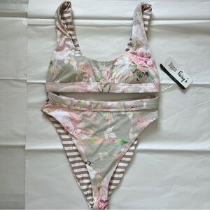 Dippin’ Daisy’s Women’s Swim Bikini Floral High Waist Size XS - NEW